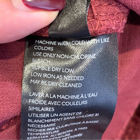 Anthropologie Leigh Corduroy Joggers Burgundy Size Medium - Picture 8 of 11